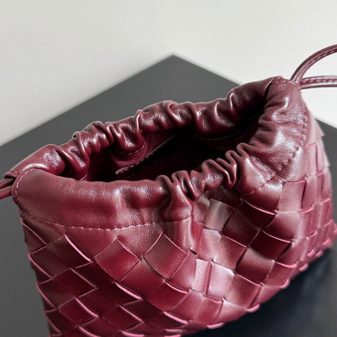 SMALL DUSTBAG 21 IN BURGUNDY LAMBSKIN