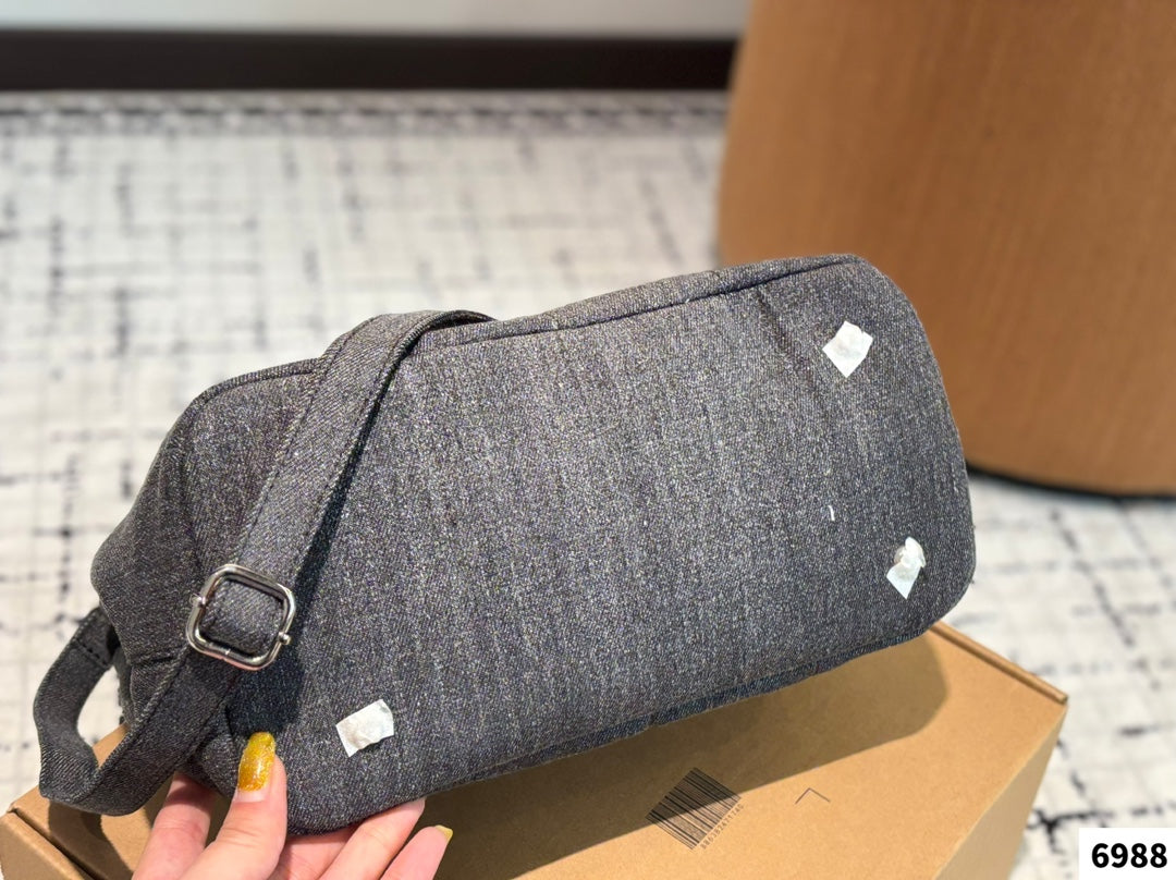 CANAPA TOTE BAG 30 IN GREY DENIM