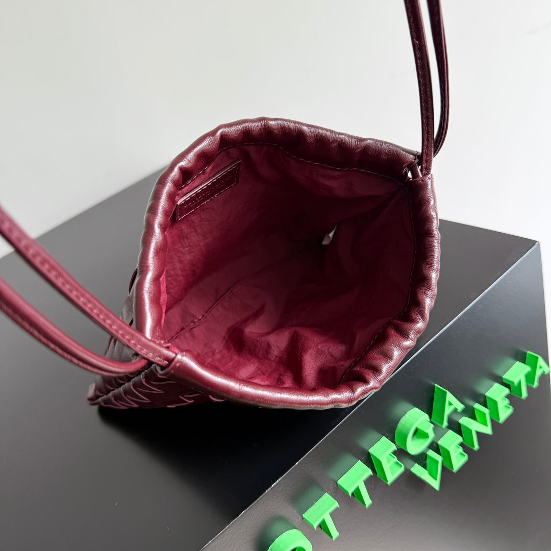 SMALL DUSTBAG 21 IN BURGUNDY LAMBSKIN